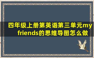 四年级上册第英语第三单元my friends的思维导图怎么做